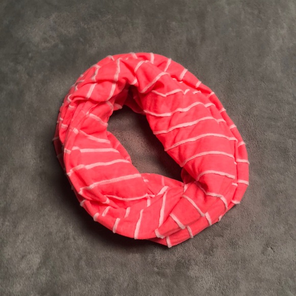 American Eagle Coral Striped Infinity Scarf - Picture 2 of 2